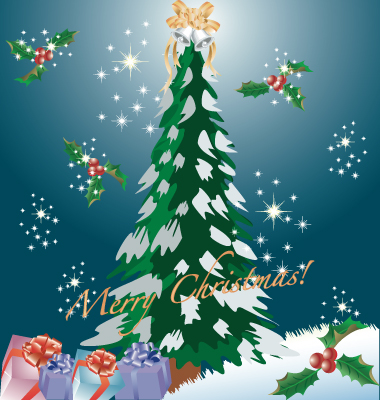 free vector Free Christmas Tree Vector Graphic Pack